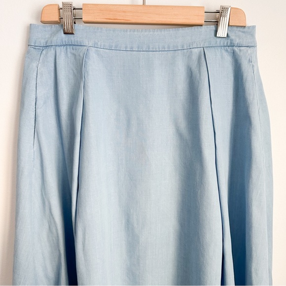 DKNY ultra soft denim chambray high low skirt - Picture 4 of 7